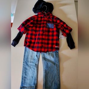 Hudson Jeans Buffalo Flannel outfit size 3T Nordstrom